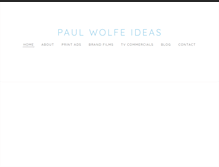 Tablet Screenshot of paulwolfeideas.com